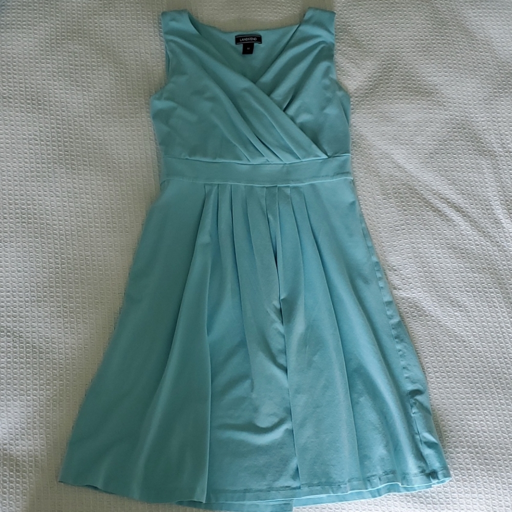 Lands' End Blue Wrap Dress